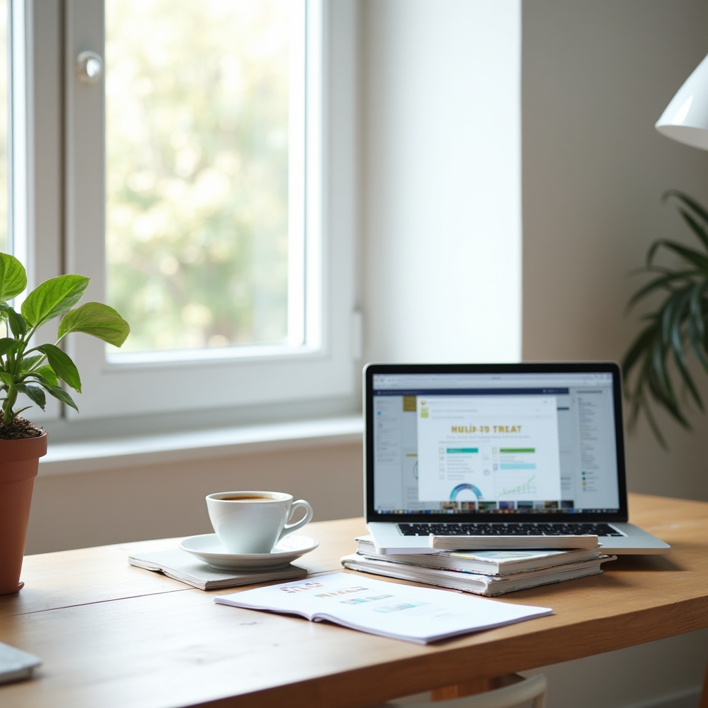 Ambiente di studio con libri e materiali di formazione per famiglie